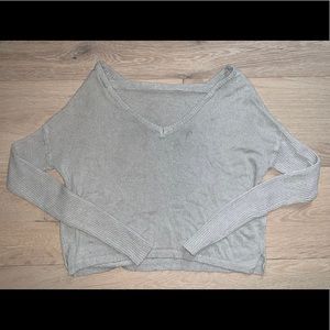 garage grey cropped sweater